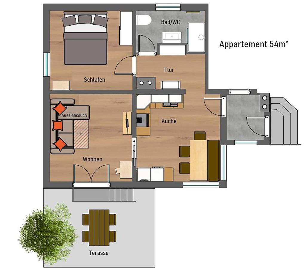 Ferienwohnung Wallner 니에데른실 외부 사진